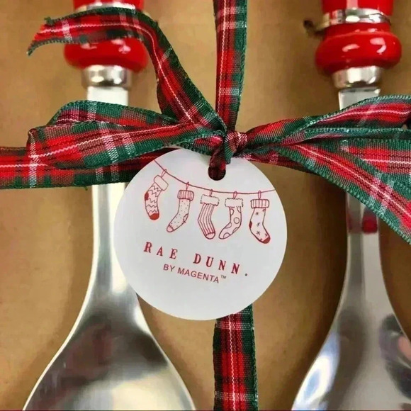 NEW Rae Dunn - MERRY CHRISTMAS - Beautiful Red Christmas Serving Spoon Set - Picture 5 of 6